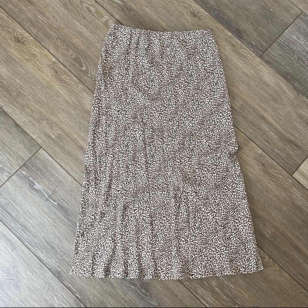 Jenni Kayne Animal Print midi skirt xs